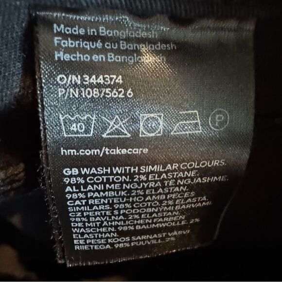 H&M Black Twill Utility Pants Sz.8 - Picture 4 of 8